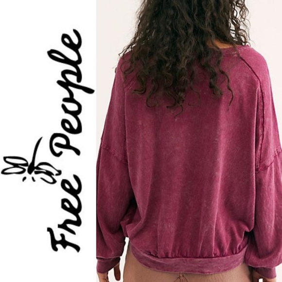 Free People 213 Vintage Wash Long sleeve T- shirt - Picture 5 of 6